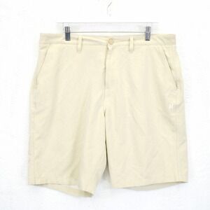 Hurley Cream Chino Shorts Swim Material Polyester Spandex -37 / 9.5- High Rise